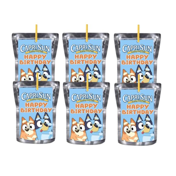 Happy Birthday dog Juice Pouche labels, puppy Design, Set of 12 - Picture 4 of 4